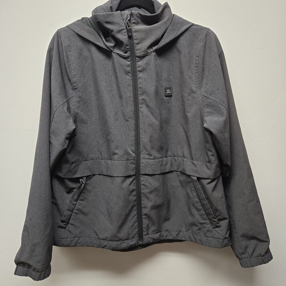 Rip Curl Men's Elite Anti Series Windbreaker Jacket Heathered Black Size Small